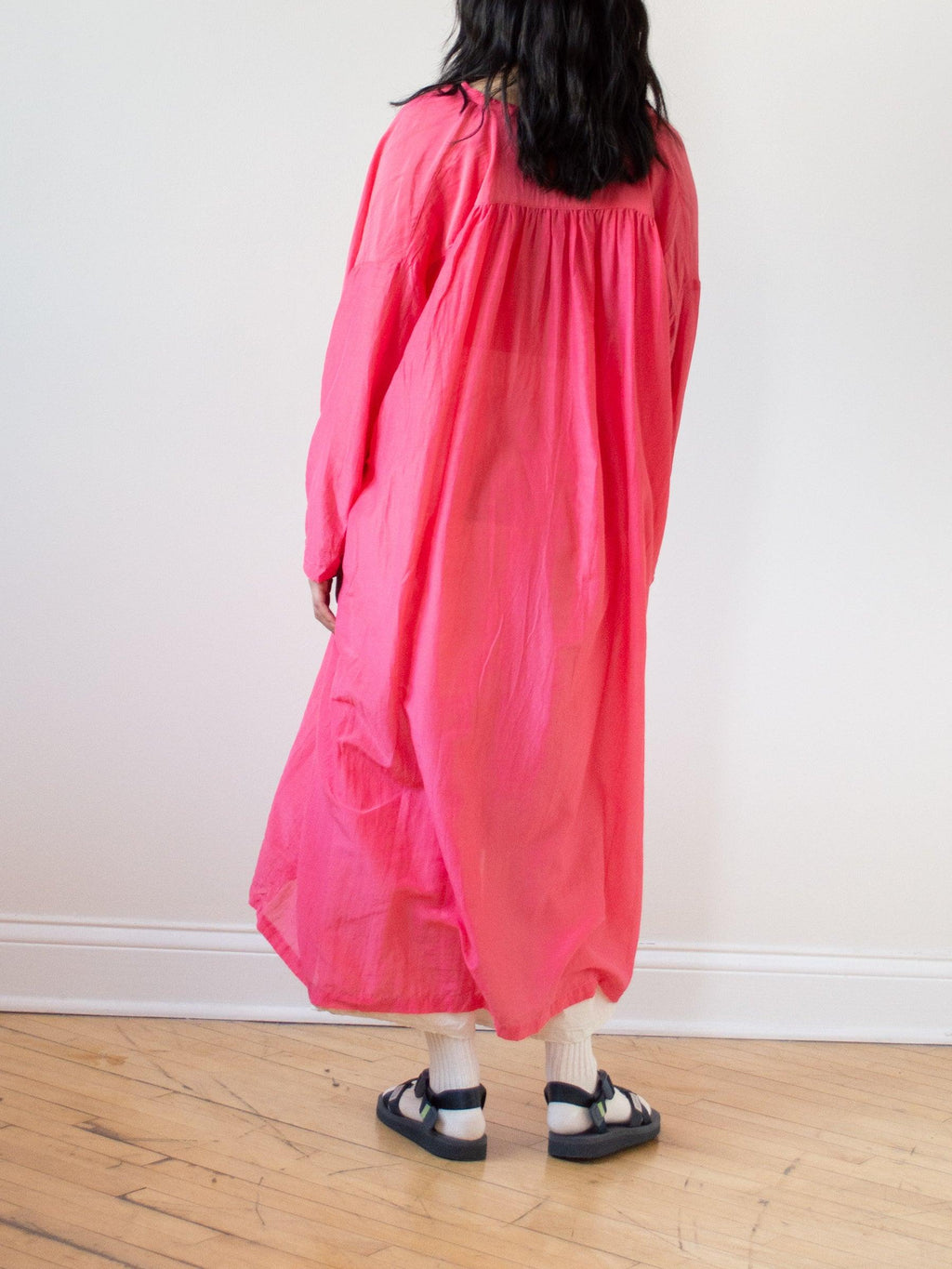 Namu Shop - Ichi Antiquites Co Silk Azumadaki Dress - Pink