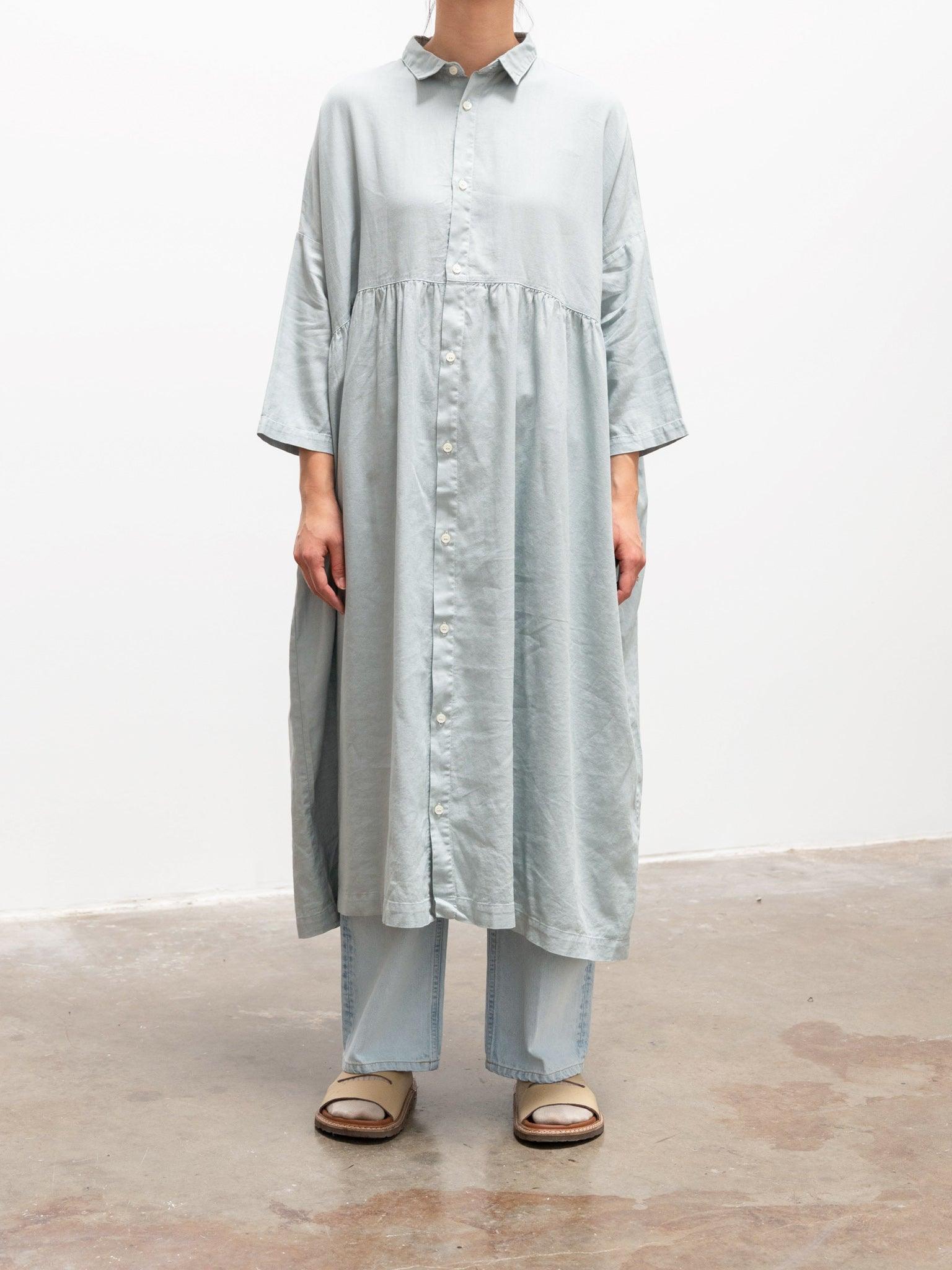 Namu Shop - Ichi Antiquites Co/Li BD Shirt Dress - Mint Blue