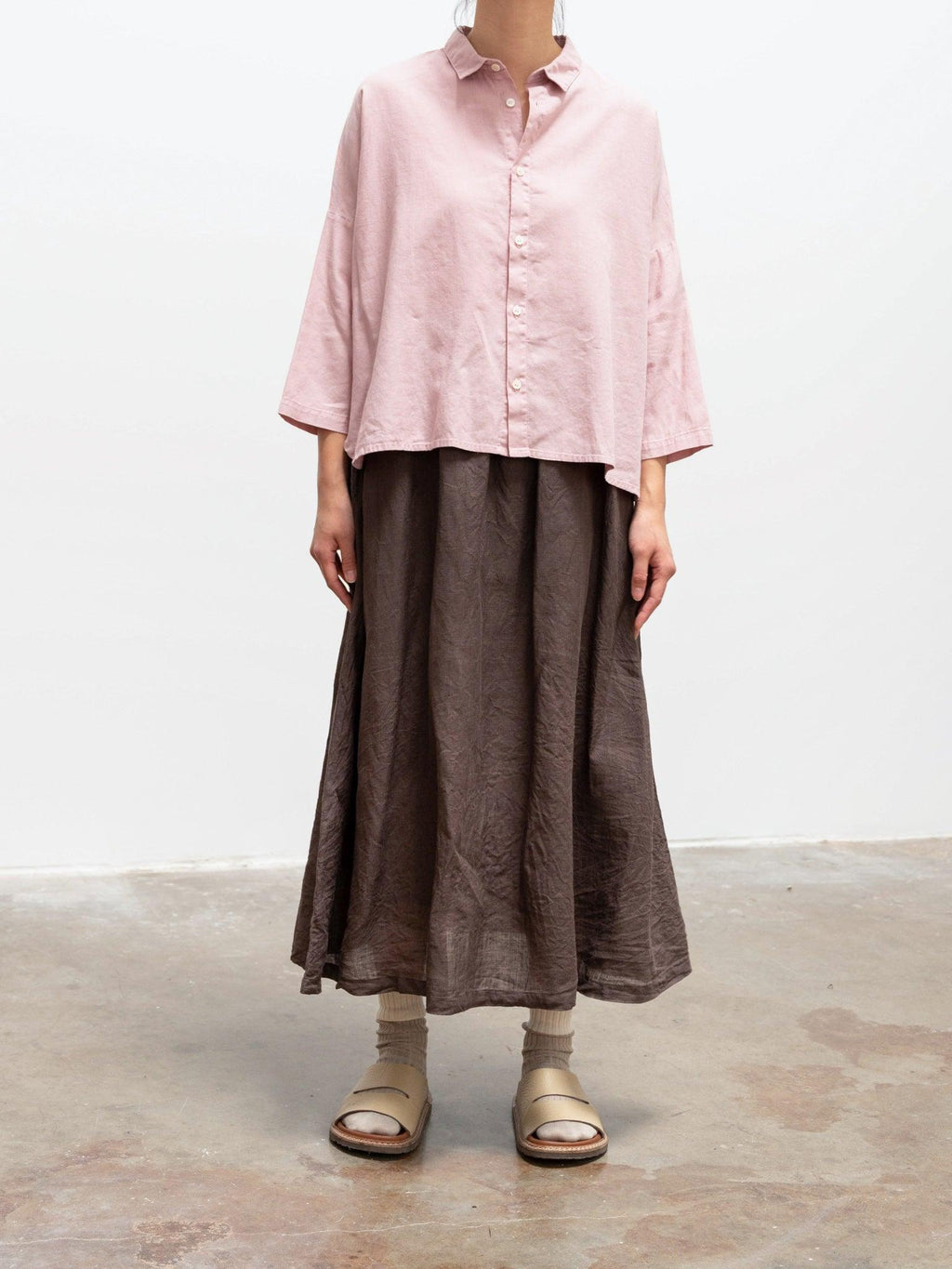 Namu Shop - Ichi Antiquites Co/Li BD Shirt - Light Pink