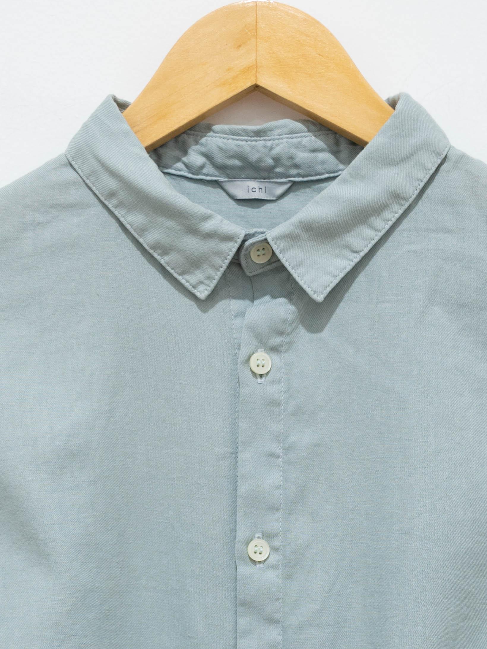Namu Shop - Ichi Antiquites Co/Li BD Shirt - Mint Blue