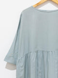 Namu Shop - Ichi Antiquites Co/Li Gather Dress - Mint Blue
