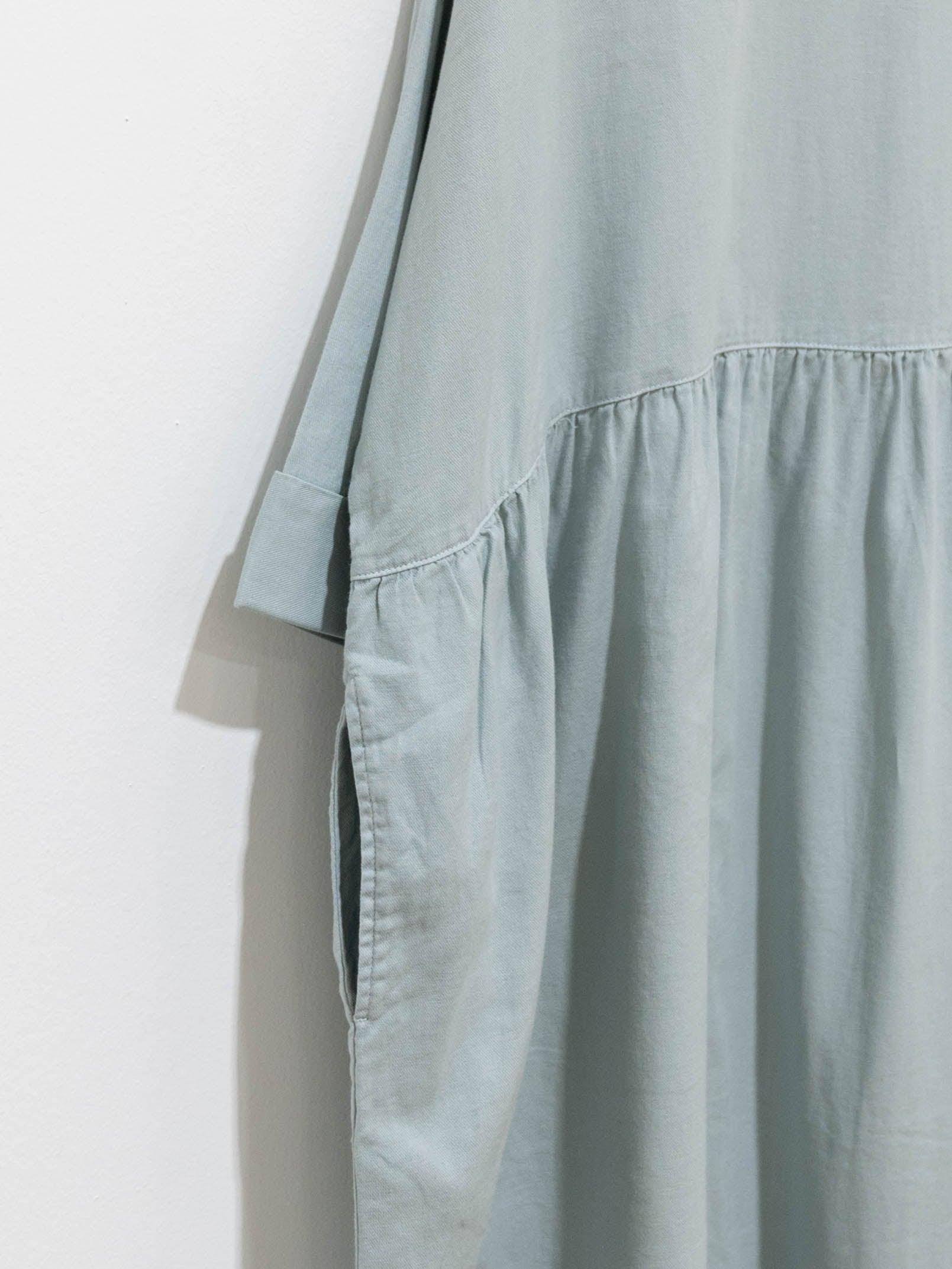 Namu Shop - Ichi Antiquites Co/Li Gather Dress - Mint Blue