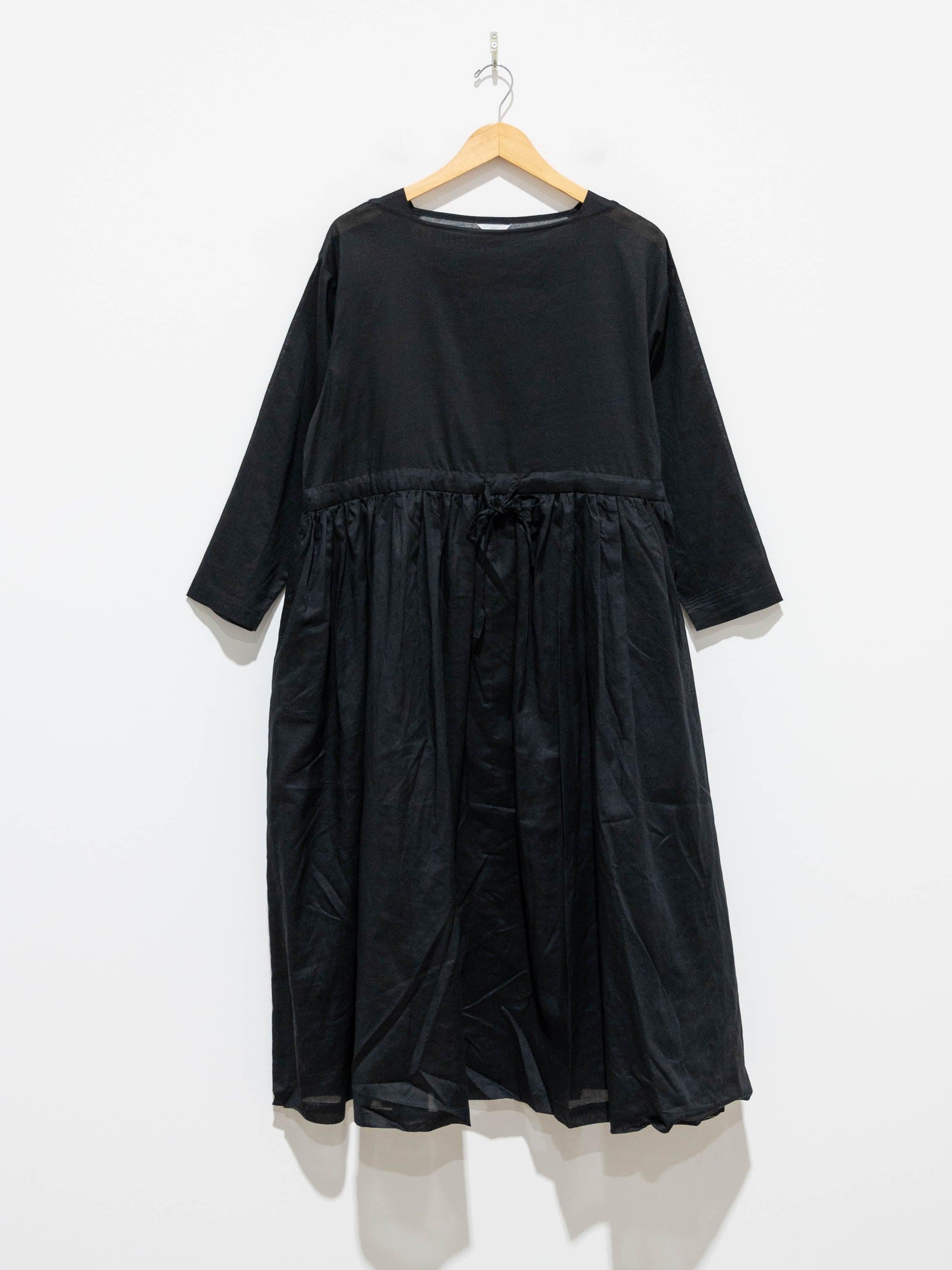 Namu Shop - Ichi Antiquites Co/Li Volume Gather Dress - Black