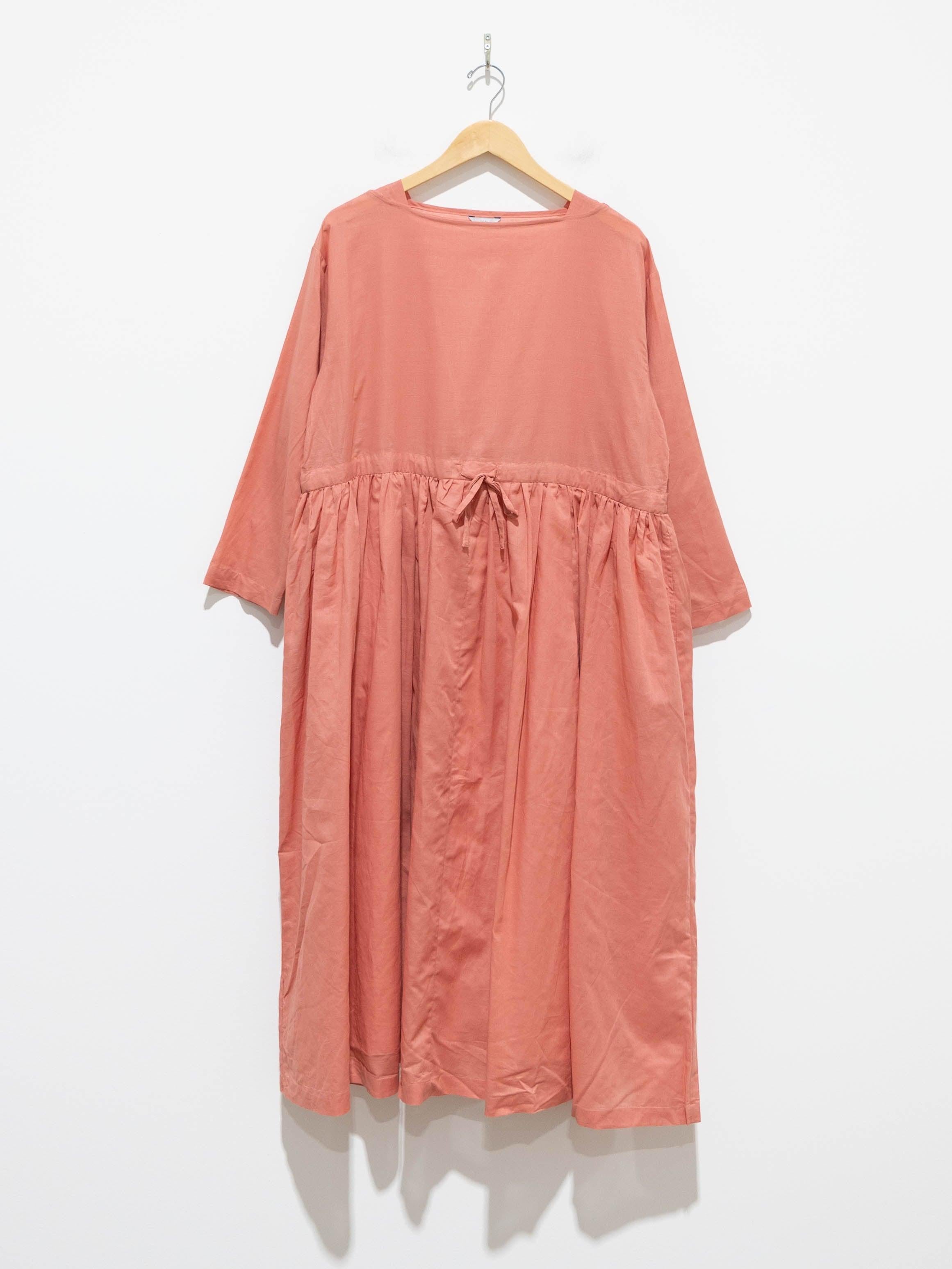 Co/Li Volume Gather Dress - Coral
