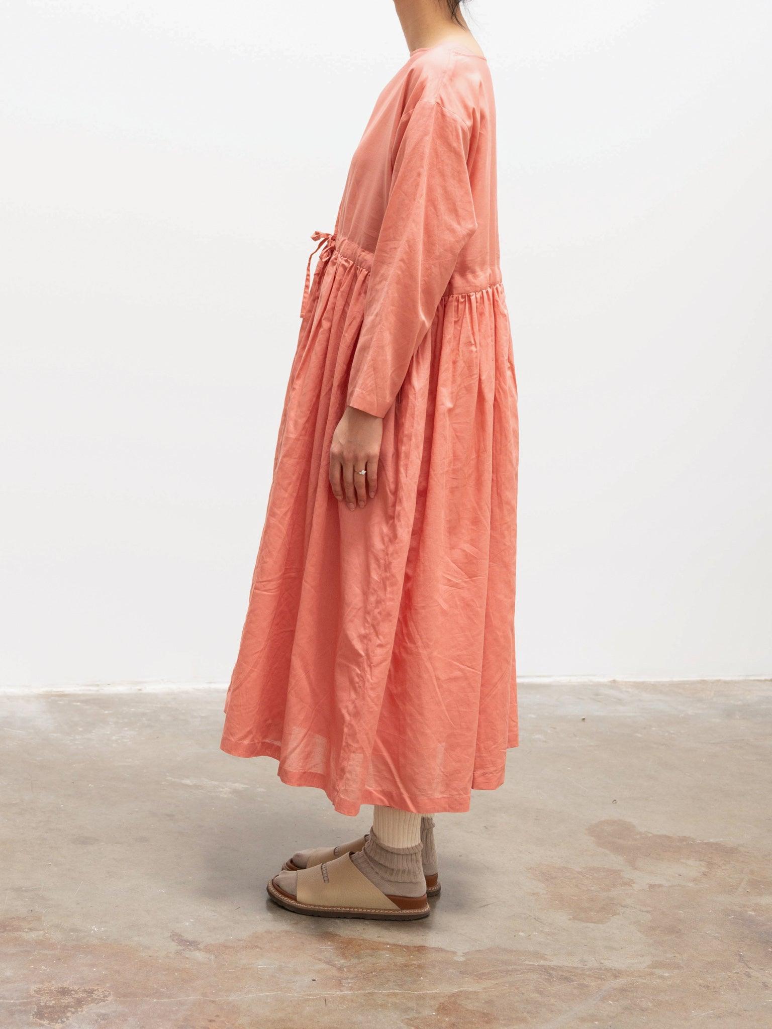 Namu Shop - Ichi Antiquites Co/Li Volume Gather Dress - Coral