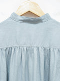 Namu Shop - Ichi Antiquites Color Linen Dress - Light Blue