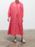 Namu Shop - Ichi Antiquites Color Linen Dress - Light Blue