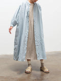 Namu Shop - Ichi Antiquites Color Linen Dress - Light Blue