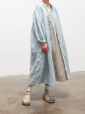 Namu Shop - Ichi Antiquites Color Linen Dress - Light Blue