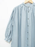 Namu Shop - Ichi Antiquites Color Linen Dress - Light Blue
