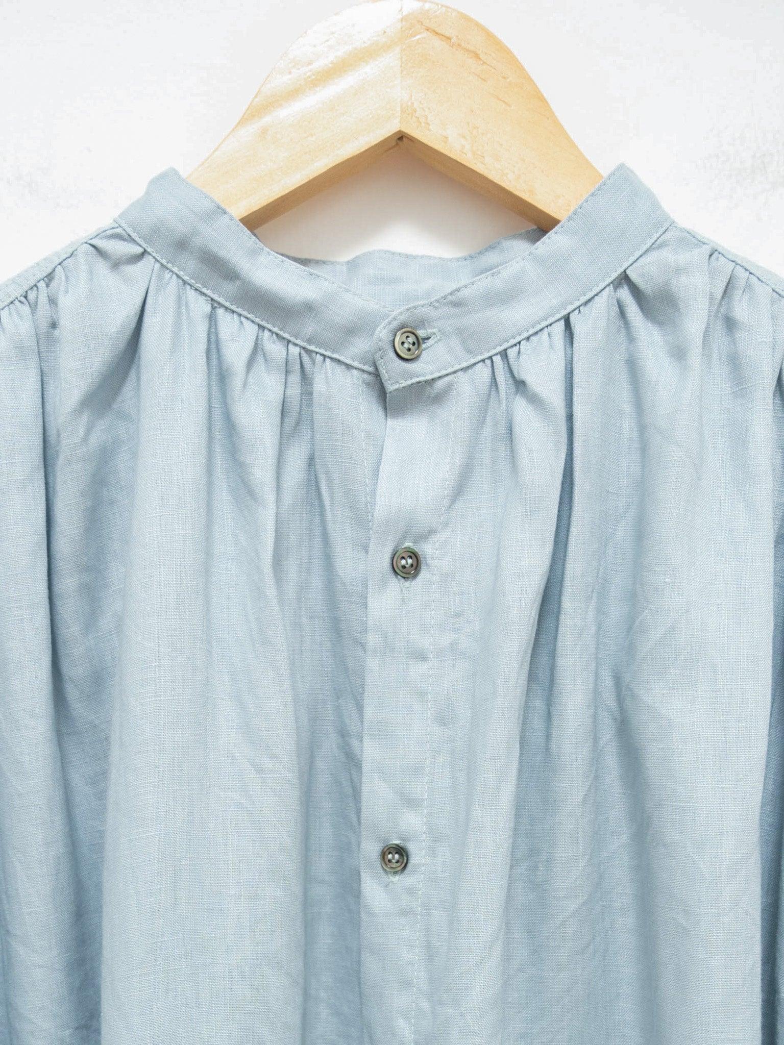 Namu Shop - Ichi Antiquites Color Linen Dress - Light Blue