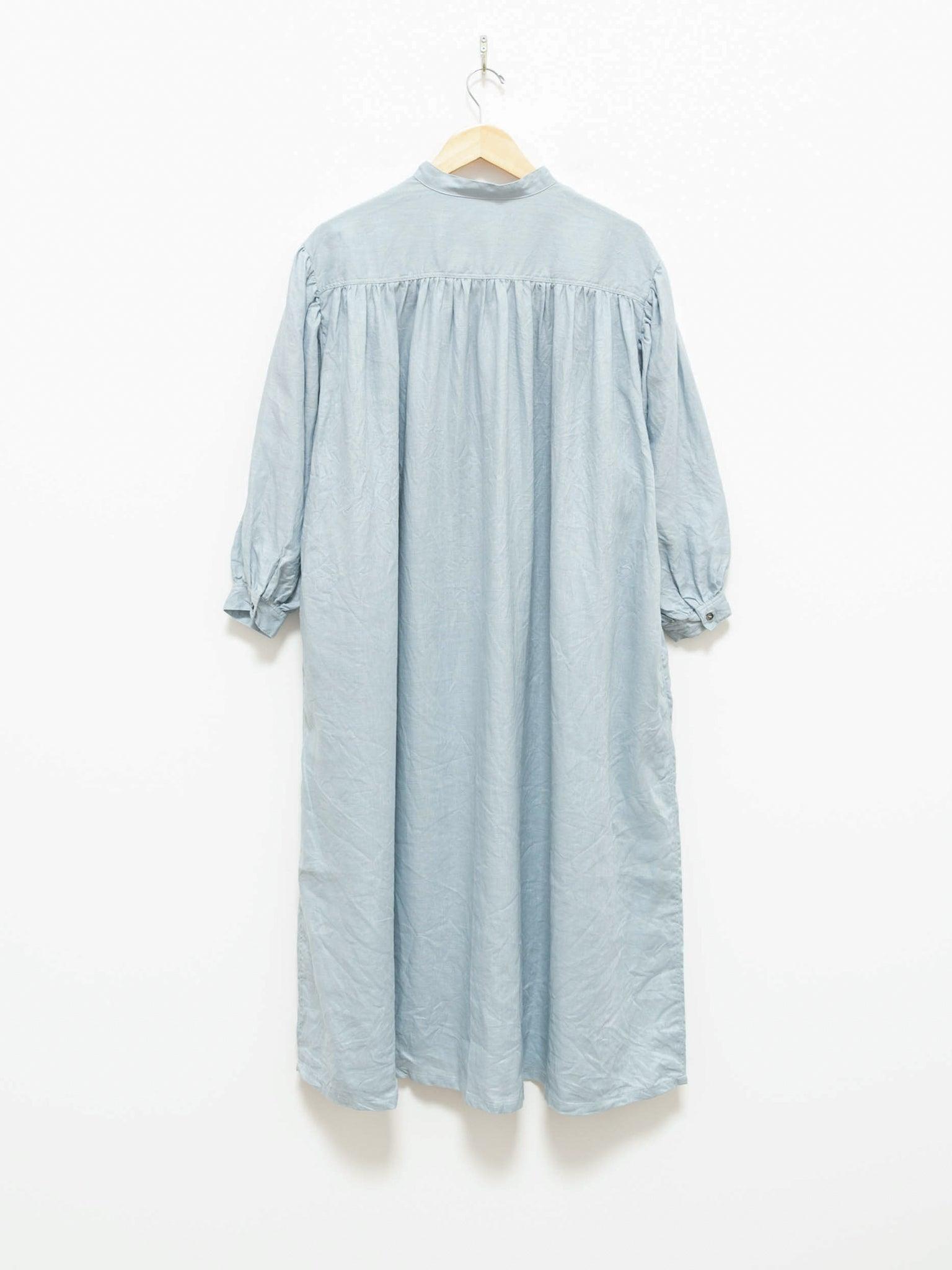 Namu Shop - Ichi Antiquites Color Linen Dress - Light Blue