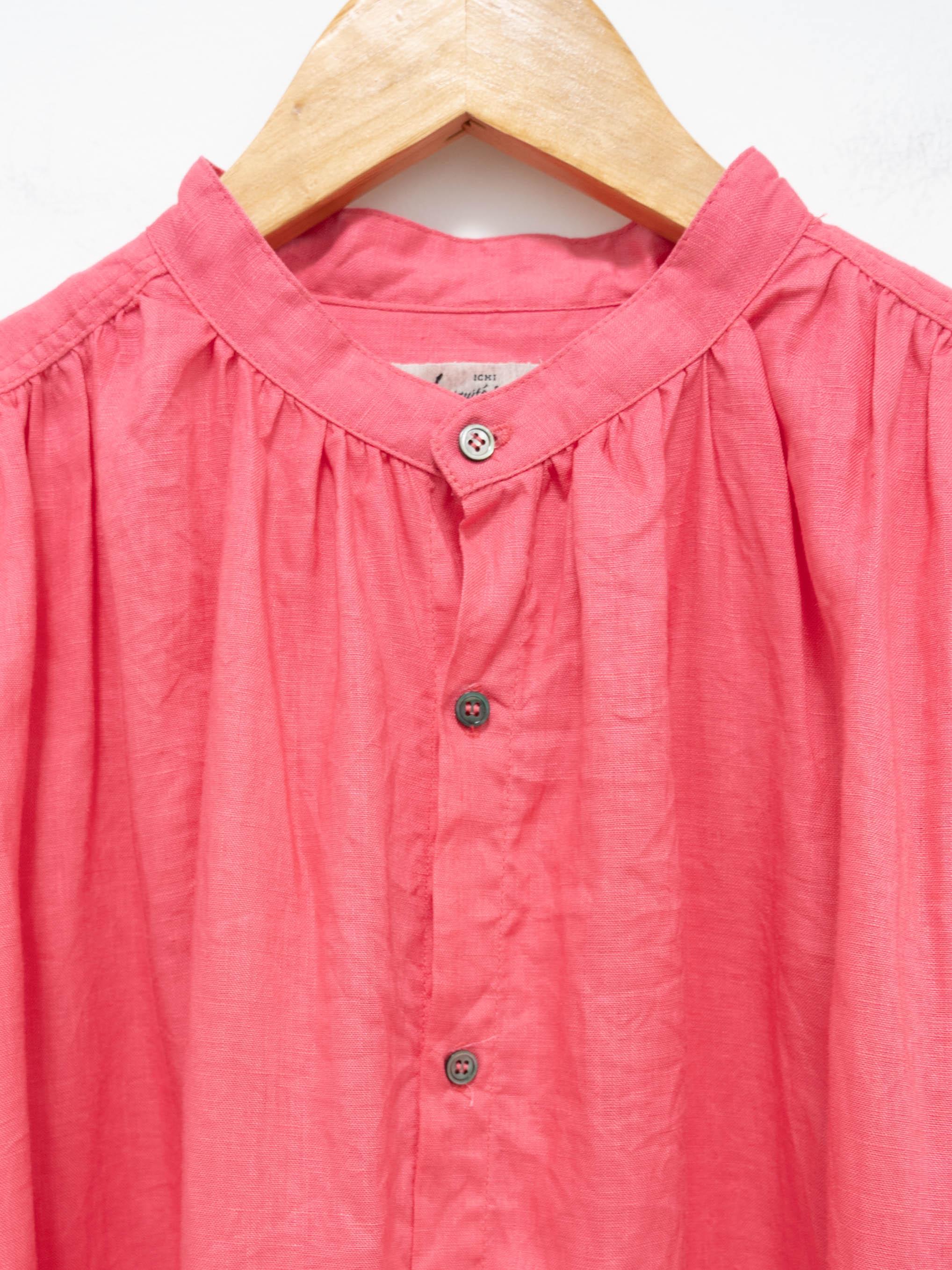 Namu Shop - Ichi Antiquites Color Linen Dress - Pink