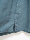 Namu Shop - Ichi Antiquites Color Linen Gather Dress - Blue
