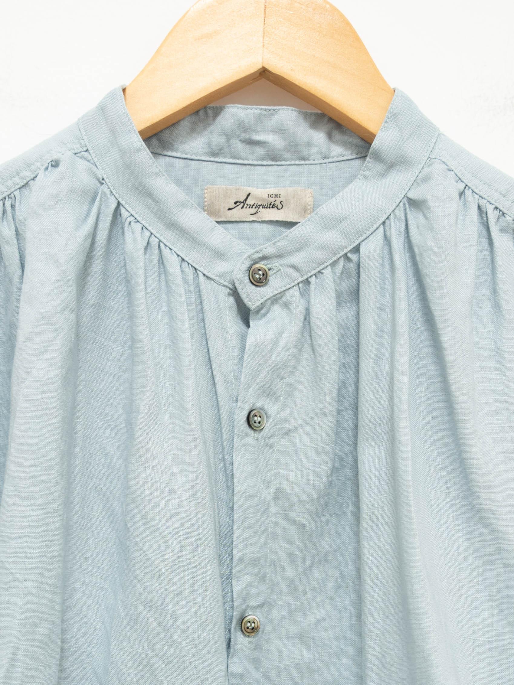 Namu Shop - Ichi Antiquites Color Linen Shirt - Light Blue