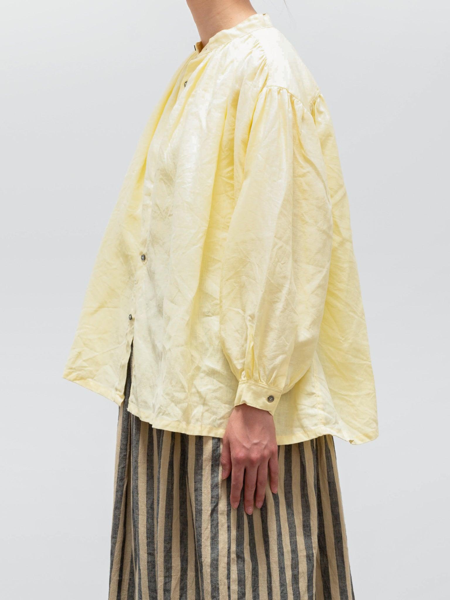 Namu Shop - Ichi Antiquites Color Linen Shirt - Light Blue