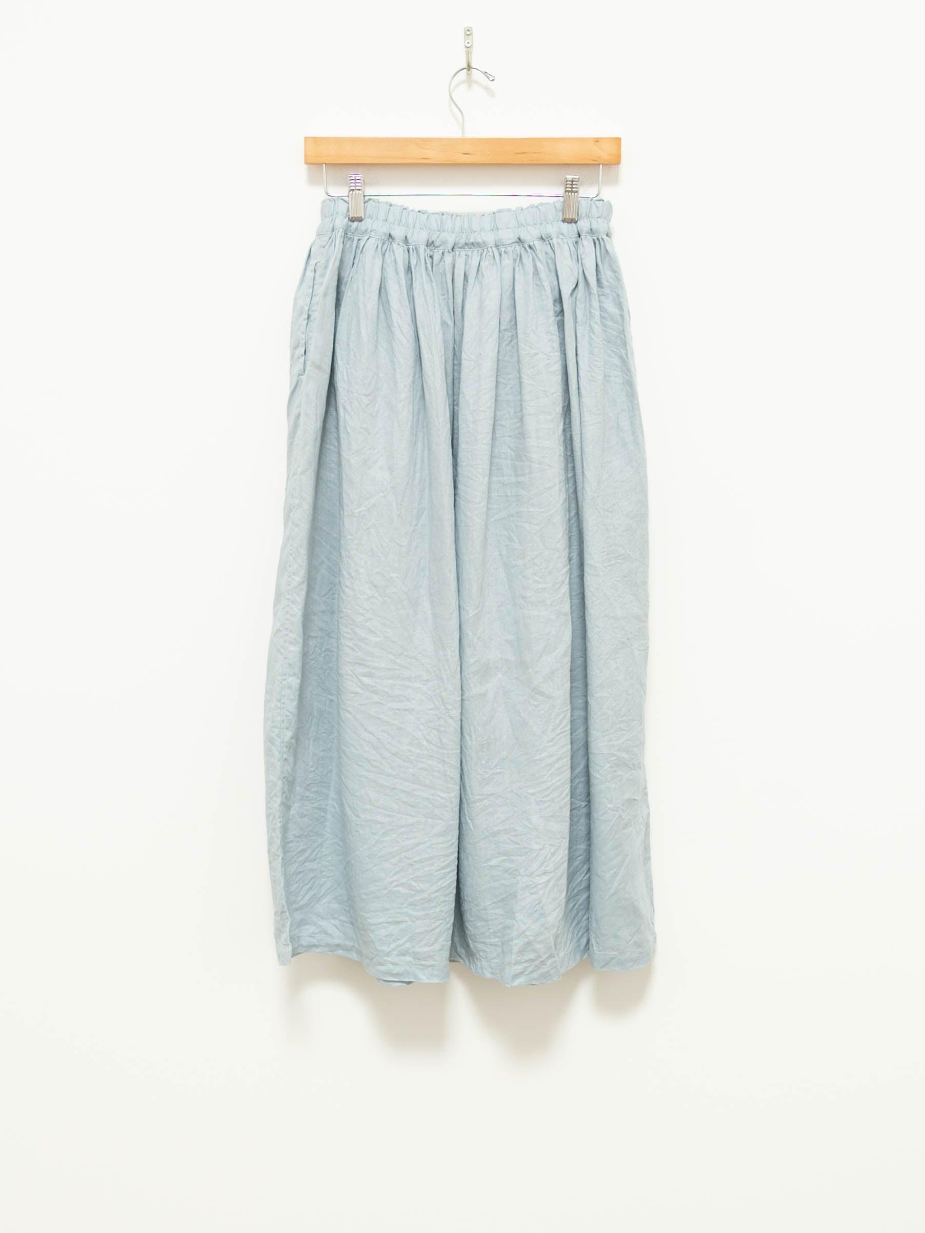 Namu Shop - Ichi Antiquites Color Linen Skirt - Light Blue