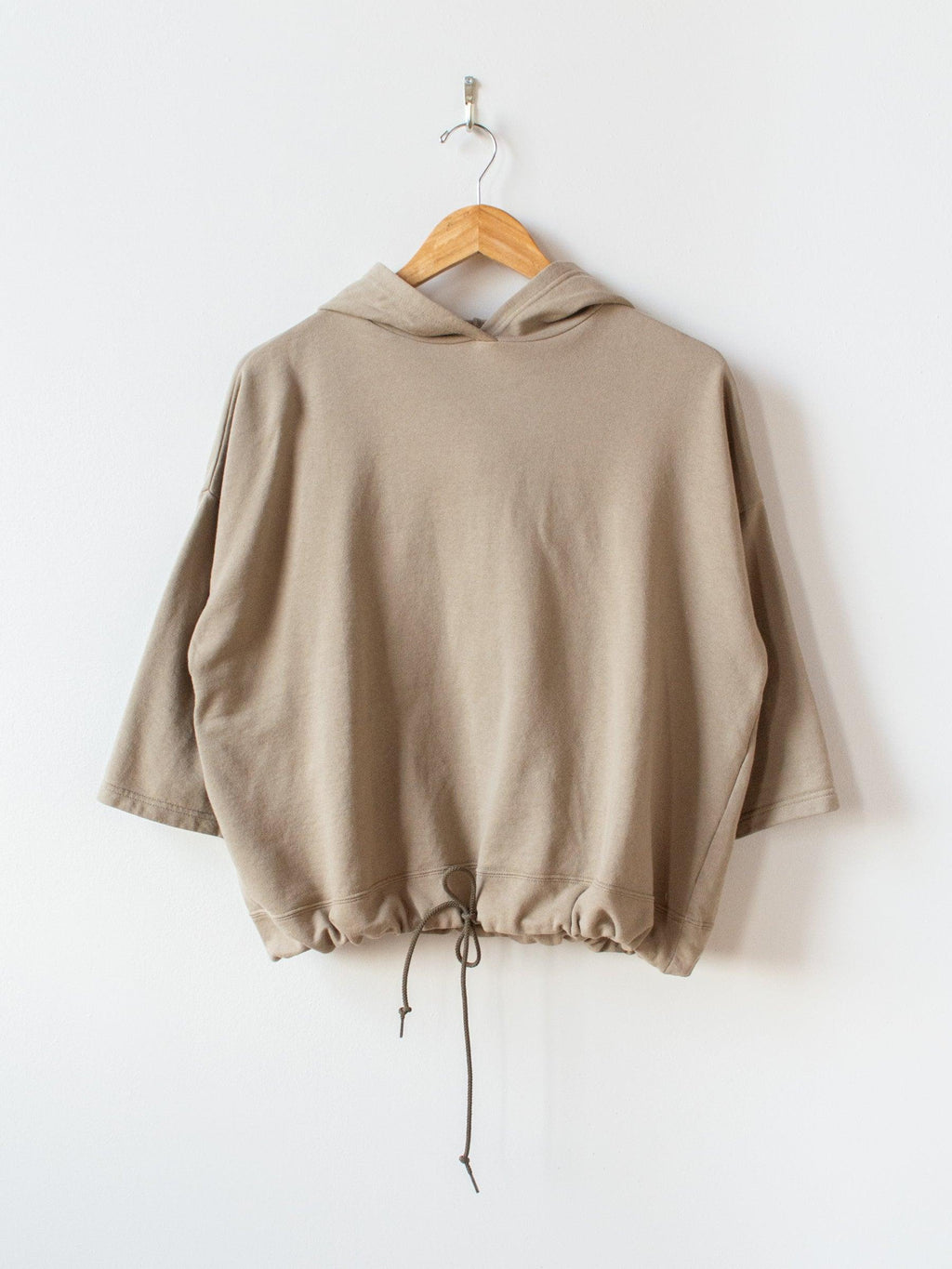 Namu Shop - Ichi Antiquites Cotton Hooded Sweatshirt - Beige