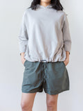 Namu Shop - Ichi Antiquites Cotton Hooded Sweatshirt - Gray