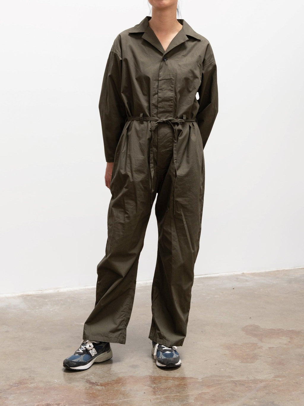 Namu Shop - Ichi Antiquites Cotton Jumpsuit - Olive