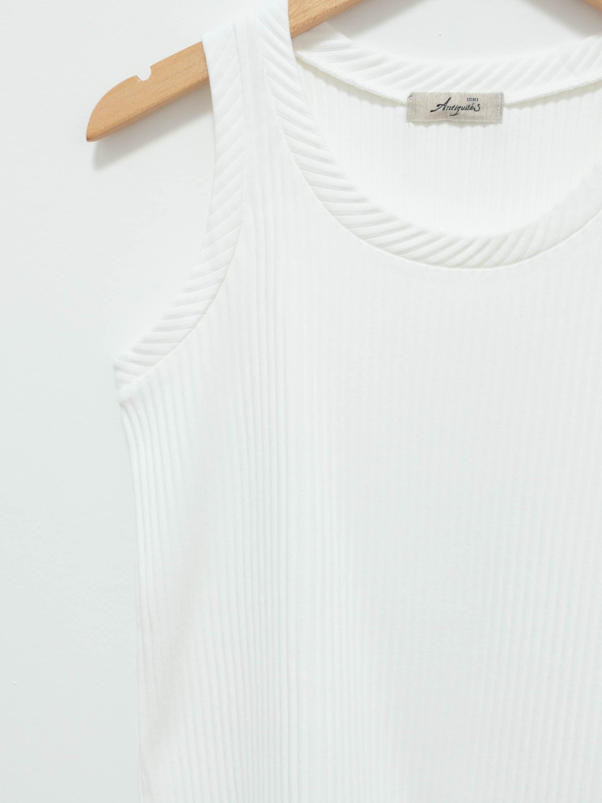 Namu Shop - Ichi Antiquites Cotton Rib Jersey Tank Top - White