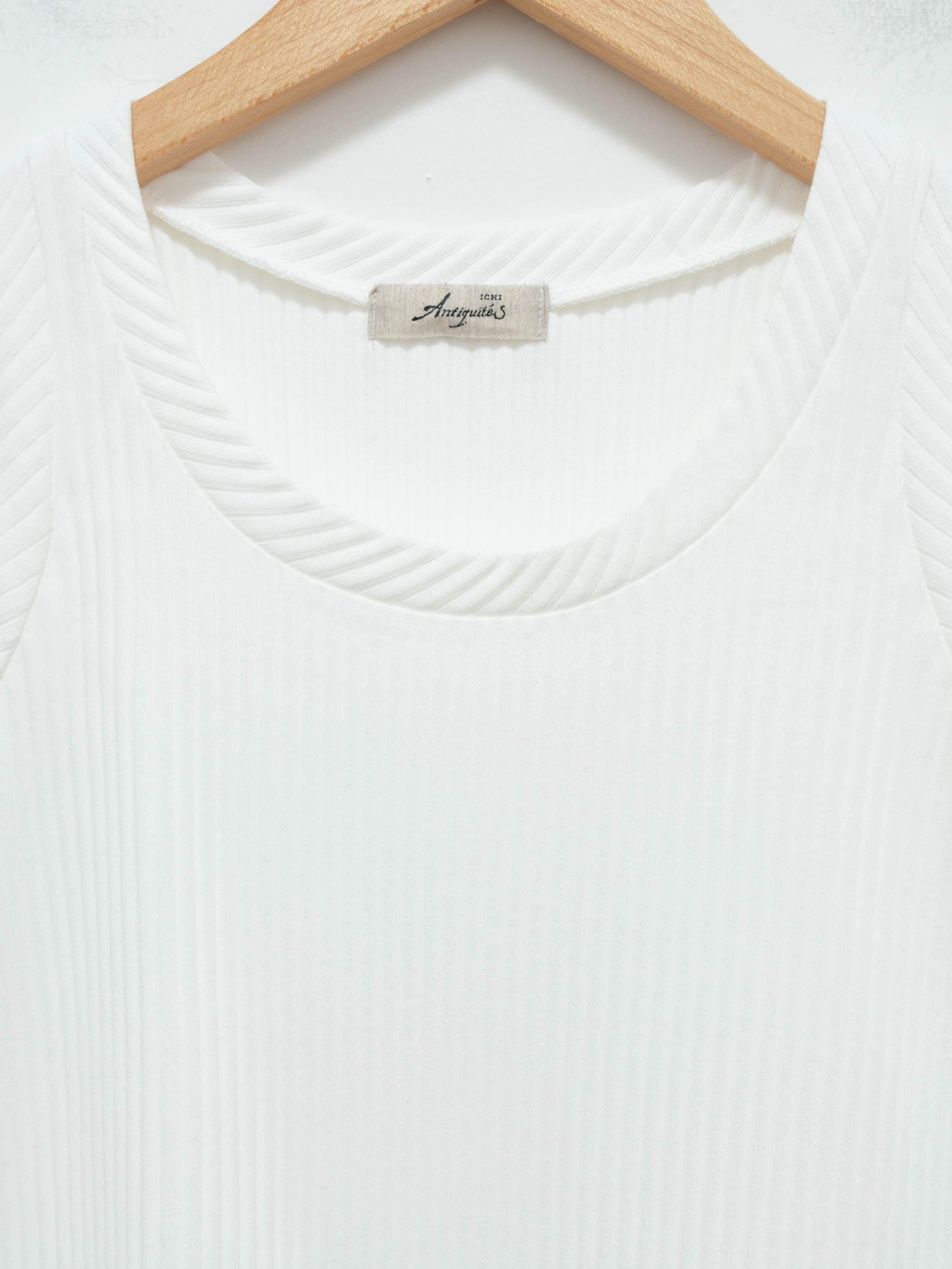 Namu Shop - Ichi Antiquites Cotton Rib Jersey Tank Top - White