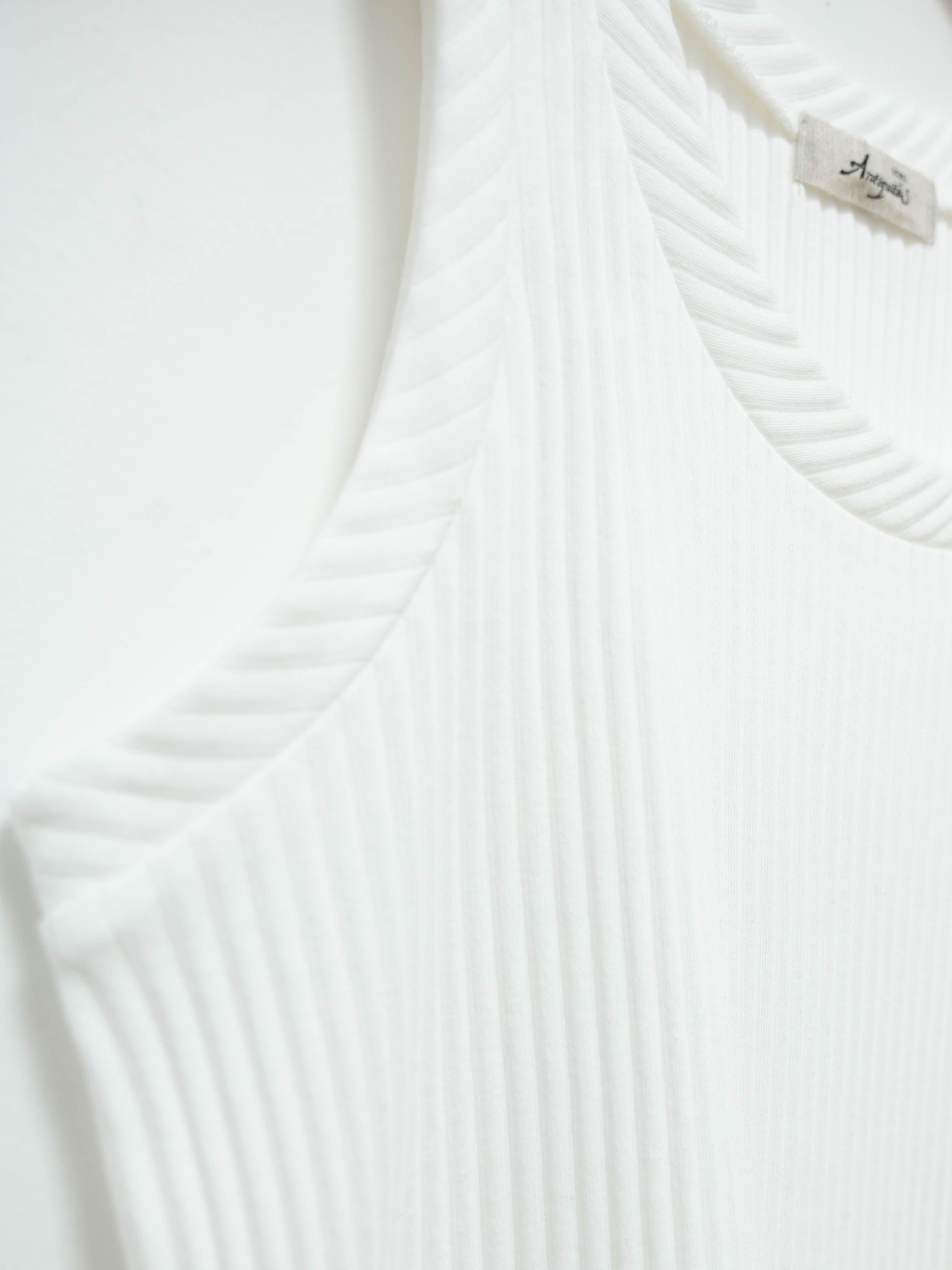 Namu Shop - Ichi Antiquites Cotton Rib Jersey Tank Top - White
