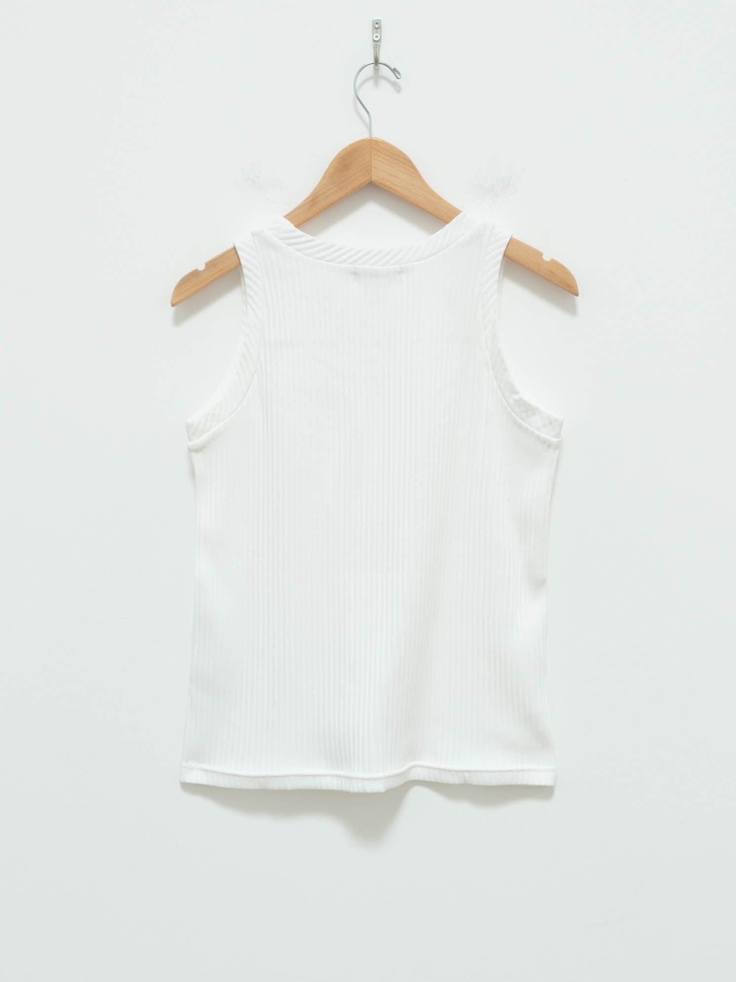 Namu Shop - Ichi Antiquites Cotton Rib Jersey Tank Top - White