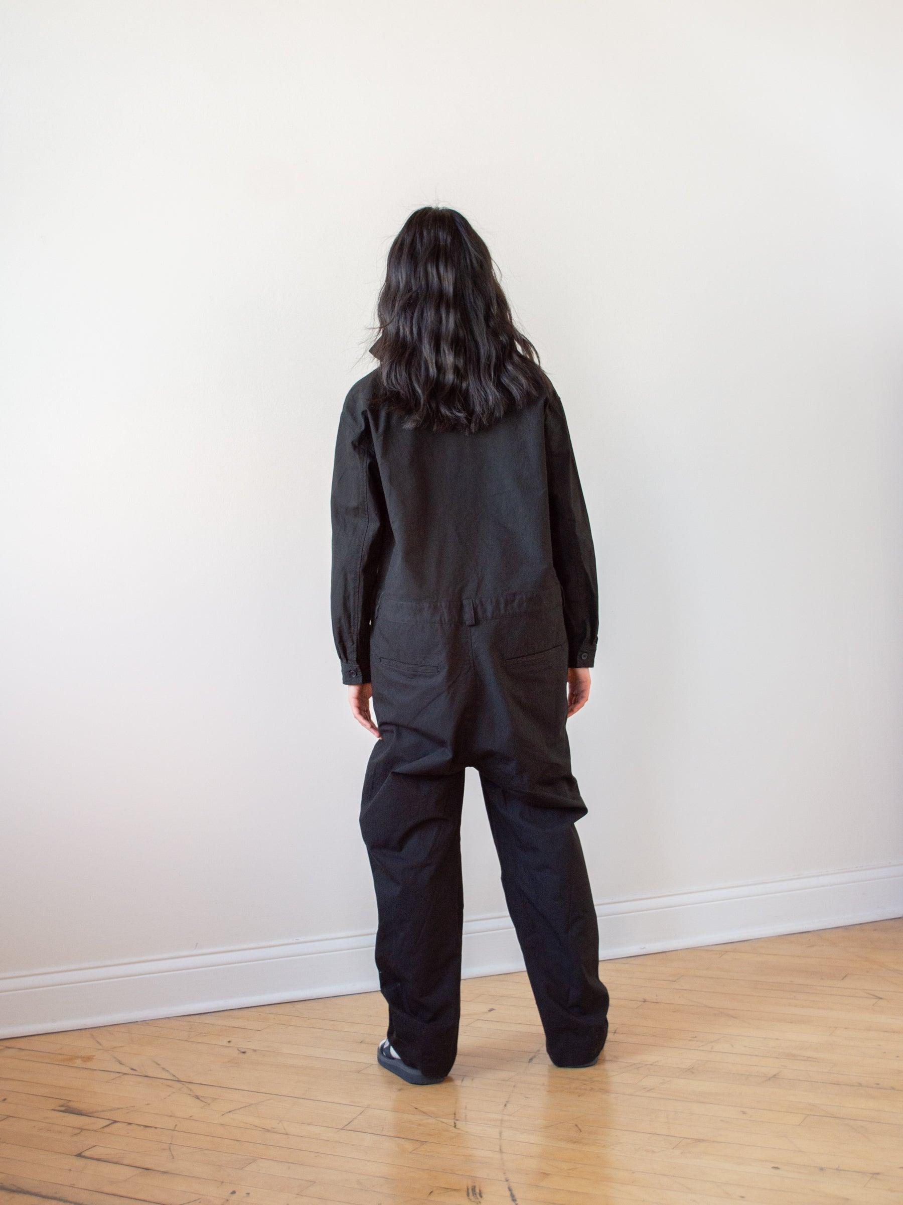 Namu Shop - Ichi Antiquites Cotton Utility Jumpsuit - Black