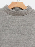 Namu Shop - Ichi Antiquites Cotton Wool Mock Neck Pullover - Gray