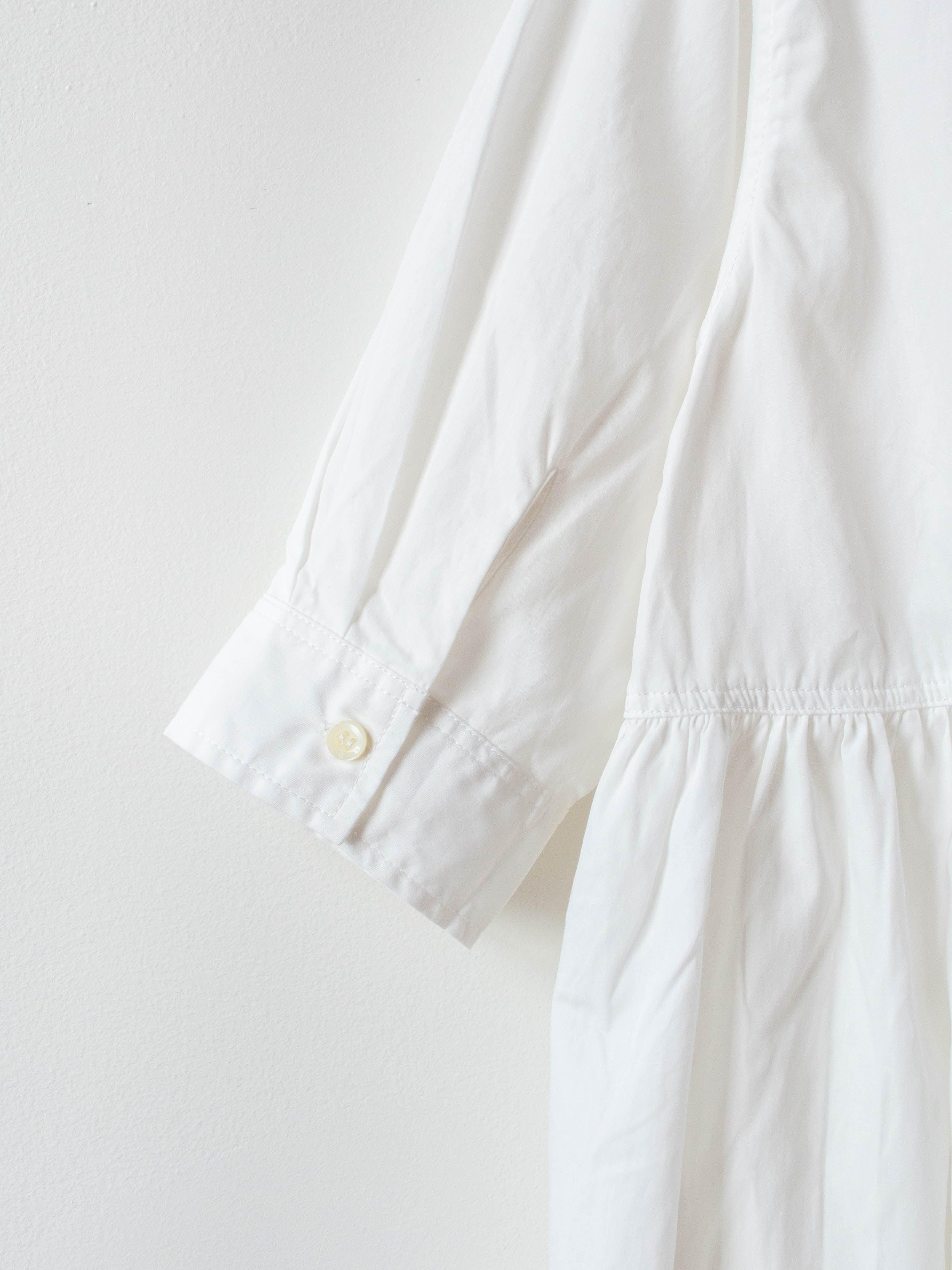 Namu Shop - Ichi Antiquites Crisp Band Collar Shirt Dress - White