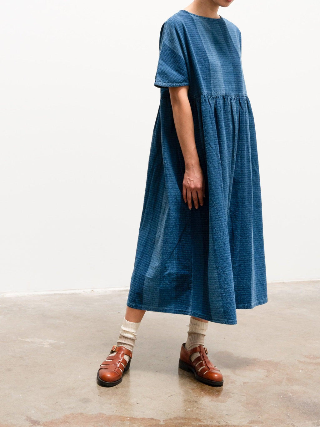 Namu Shop - Ichi Antiquites Indigo Stripe Dress