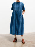 Namu Shop - Ichi Antiquites Indigo Stripe Dress