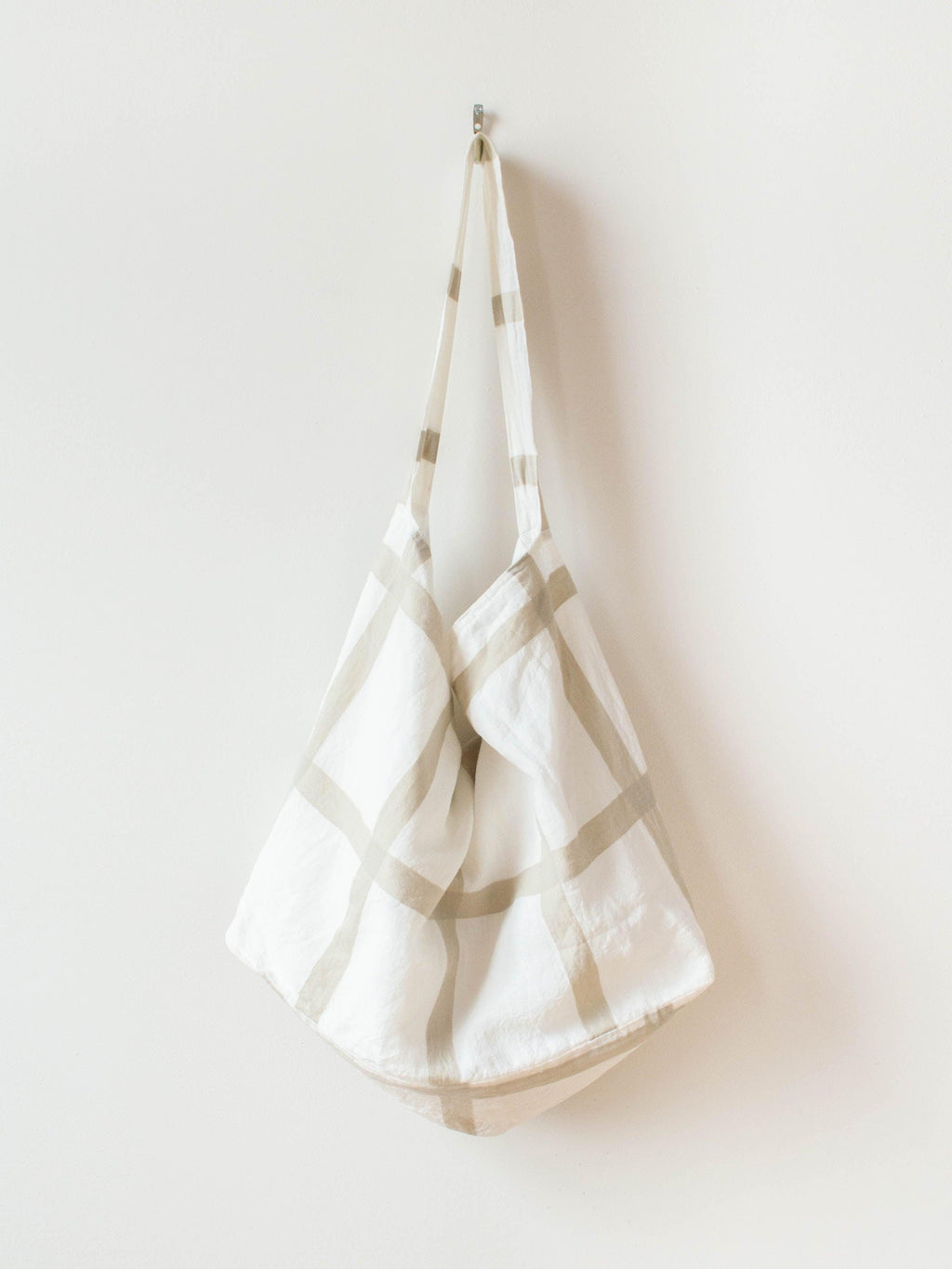 Namu Shop - Ichi Antiquites Lattice Check Bag - White x Beige