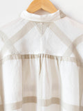 Namu Shop - Ichi Antiquites Lattice Check Shirt - White x Beige