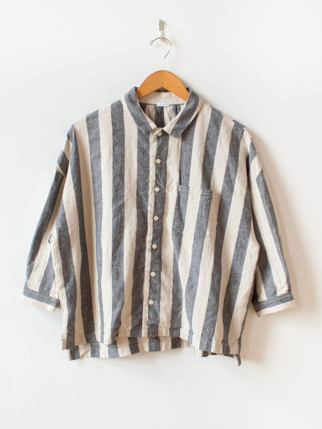 Namu Shop - Ichi Antiquites Li/Co BD Shirt - Big Stripe