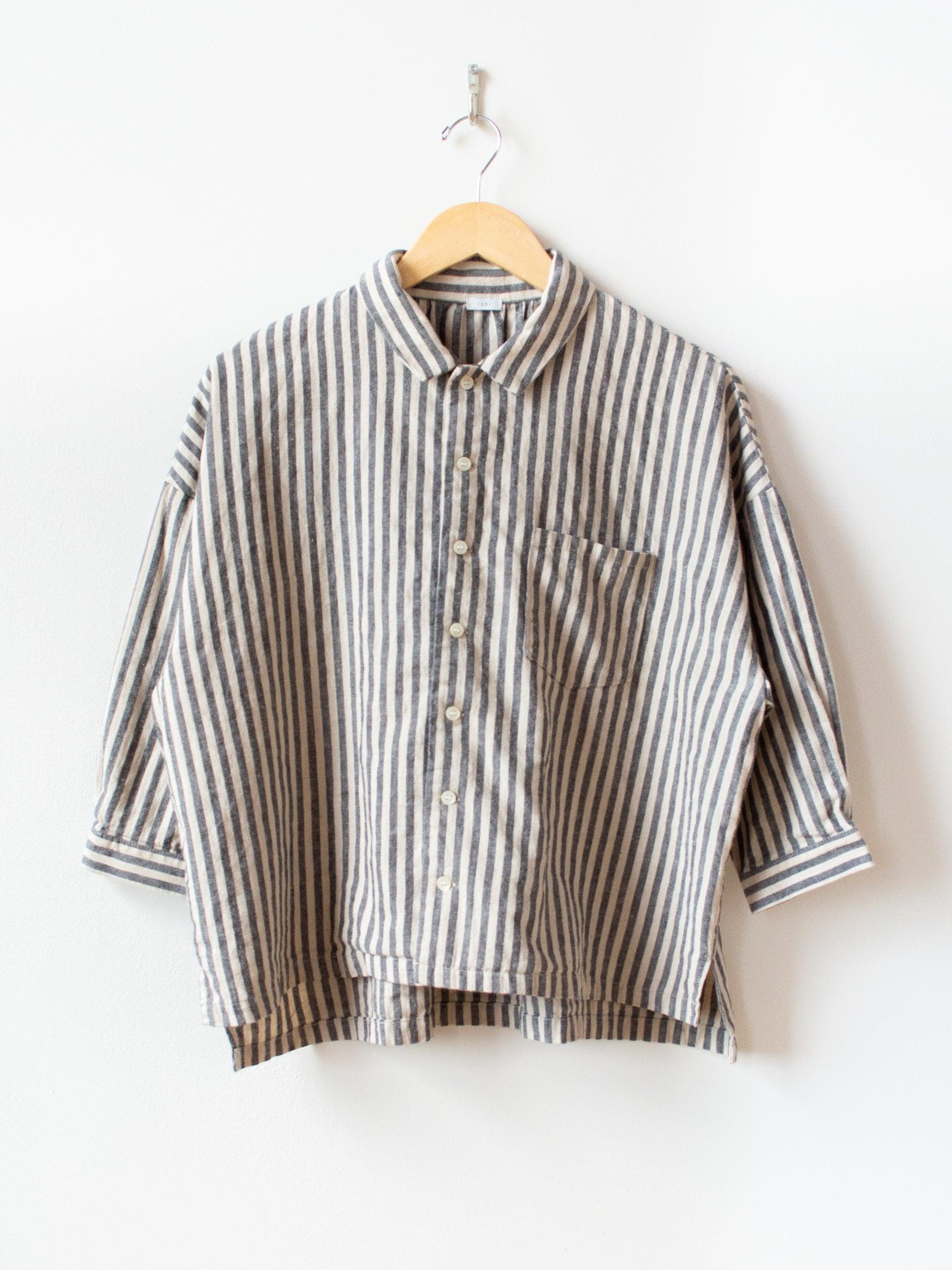 Namu Shop - Ichi Antiquites Li/Co BD Shirt - Small Stripe