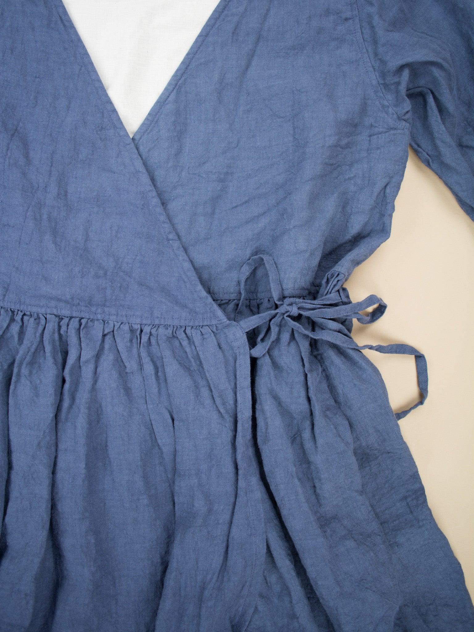 Namu Shop - Ichi Antiquites Linen Cache-Couer Dress