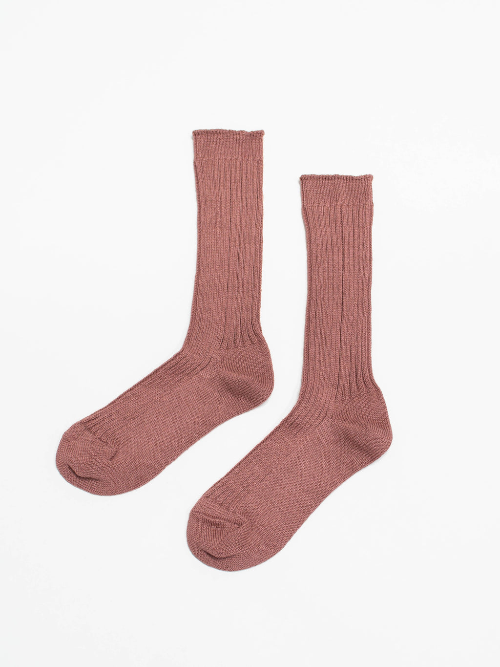 Namu Shop - Ichi Antiquites Linen Color Rib Socks - Yellow, Blue, Smoke Pink, Orange