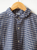 Namu Shop - Ichi Antiquites Linen Cotton Gingham Shirt - Navy