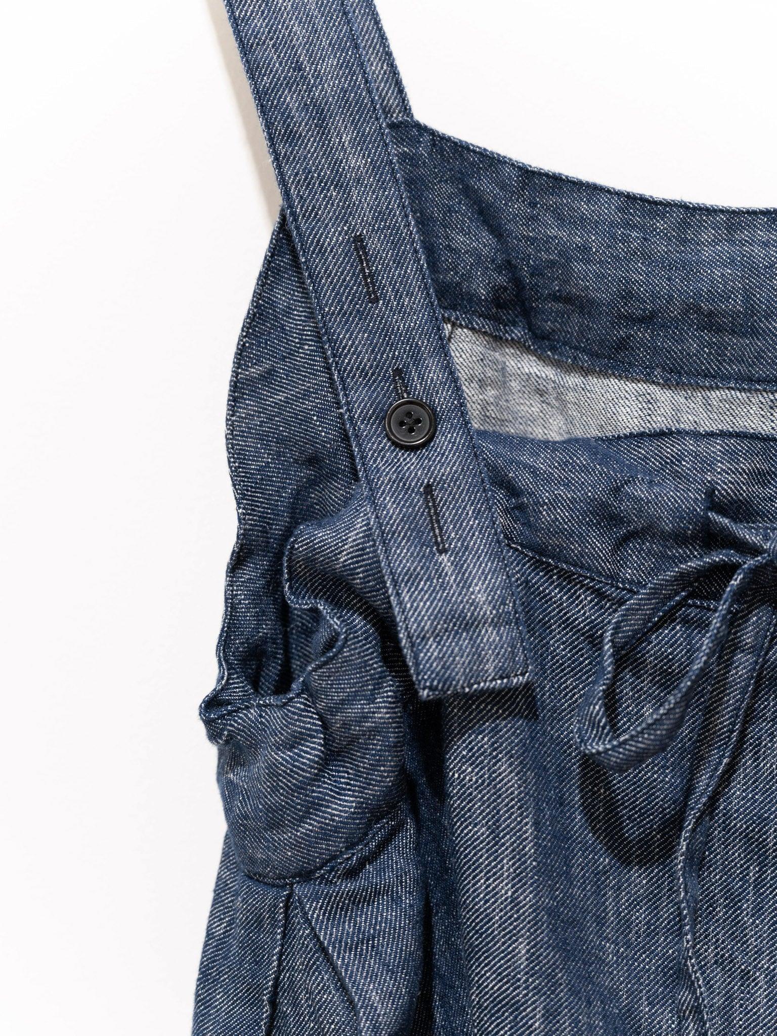 denim salopette dress Women's Long Denim Overall Dress With Frayed Hem