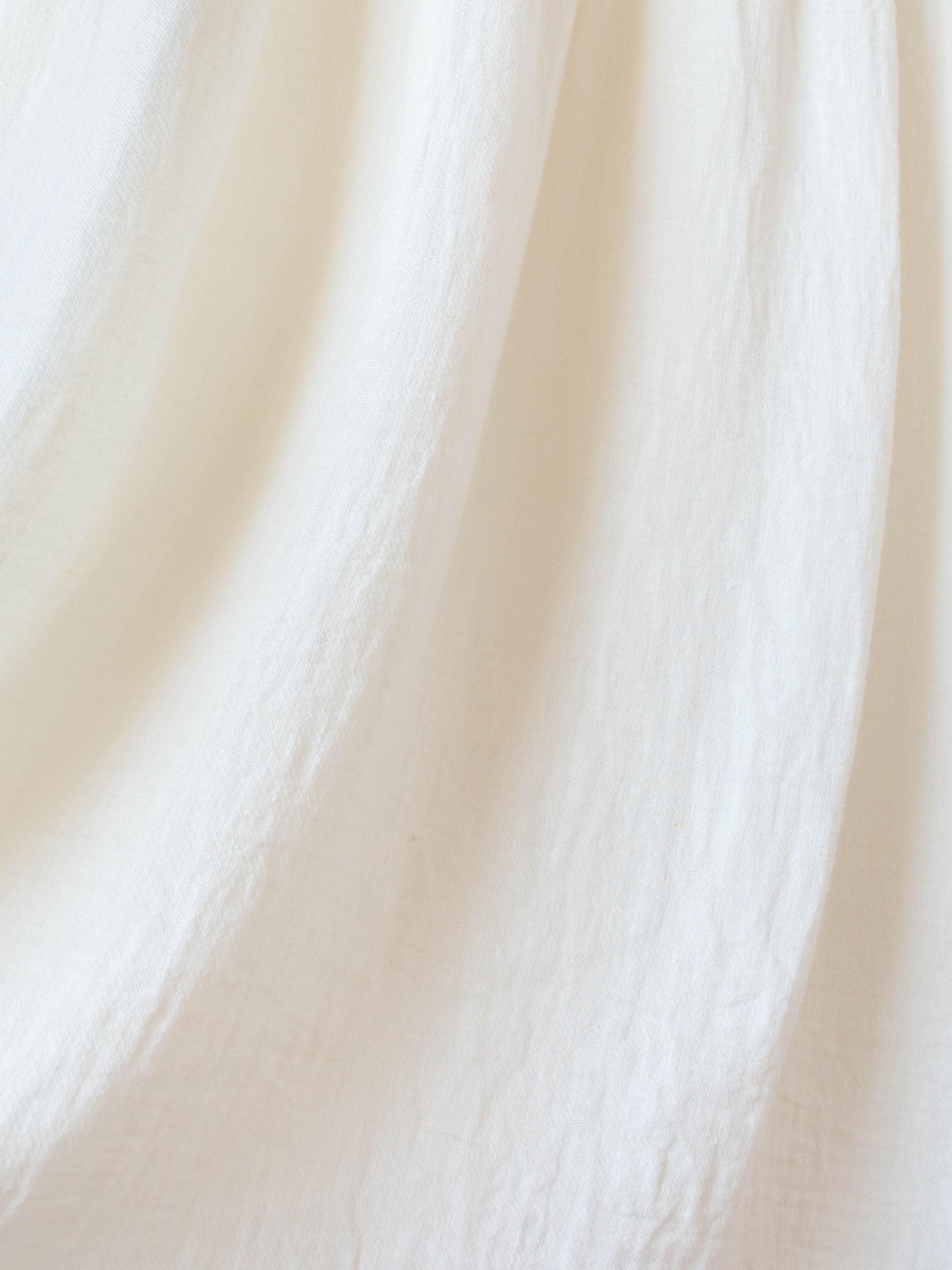 Namu Shop - Ichi Antiquites Linen Dobby AZUMADAKI Dress - White
