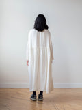 Namu Shop - Ichi Antiquites Linen Dobby AZUMADAKI Dress - White