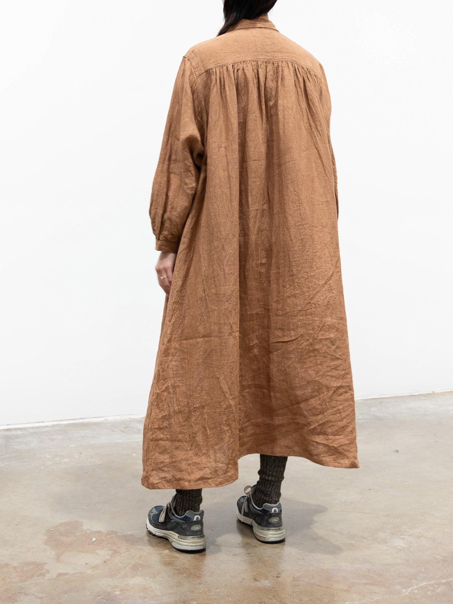 Namu Shop - Ichi Antiquites Linen Dress - Persimmon