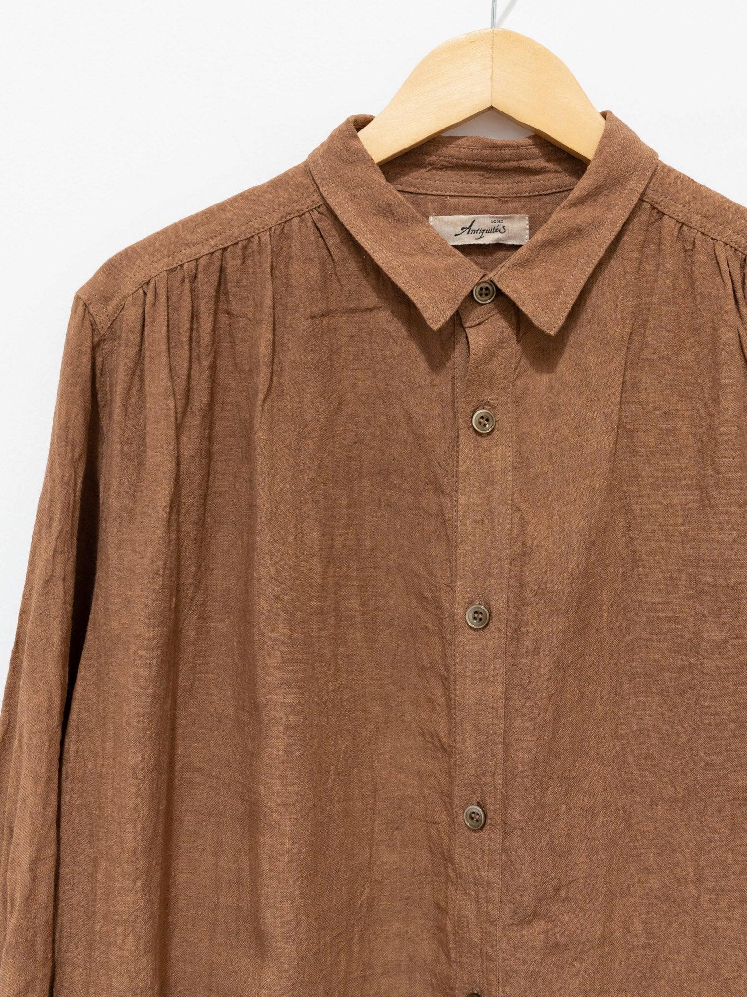 Namu Shop - Ichi Antiquites Linen Dress - Persimmon