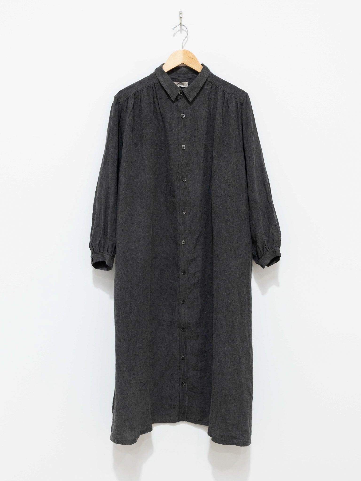 Namu Shop - Ichi Antiquites Linen Dress - SUMI Dark