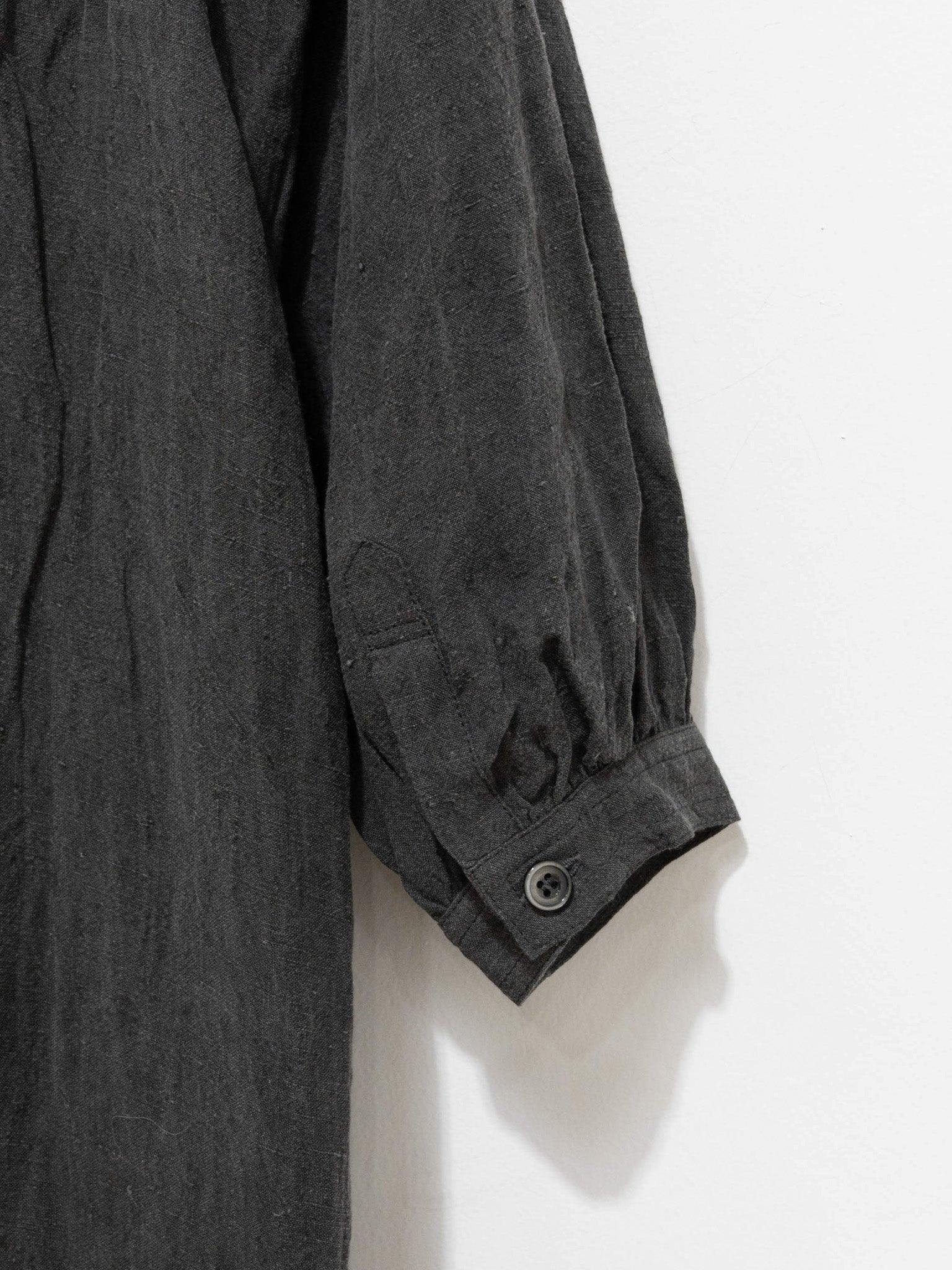 Namu Shop - Ichi Antiquites Linen Dress - SUMI Dark