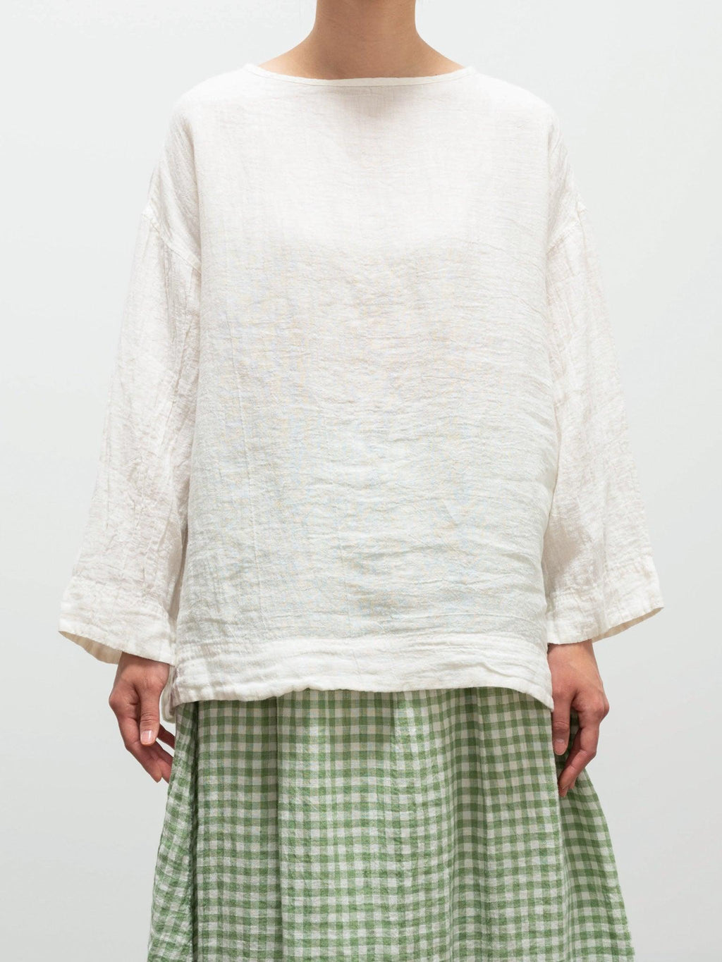 Namu Shop - Ichi Antiquites Linen Pullover - White