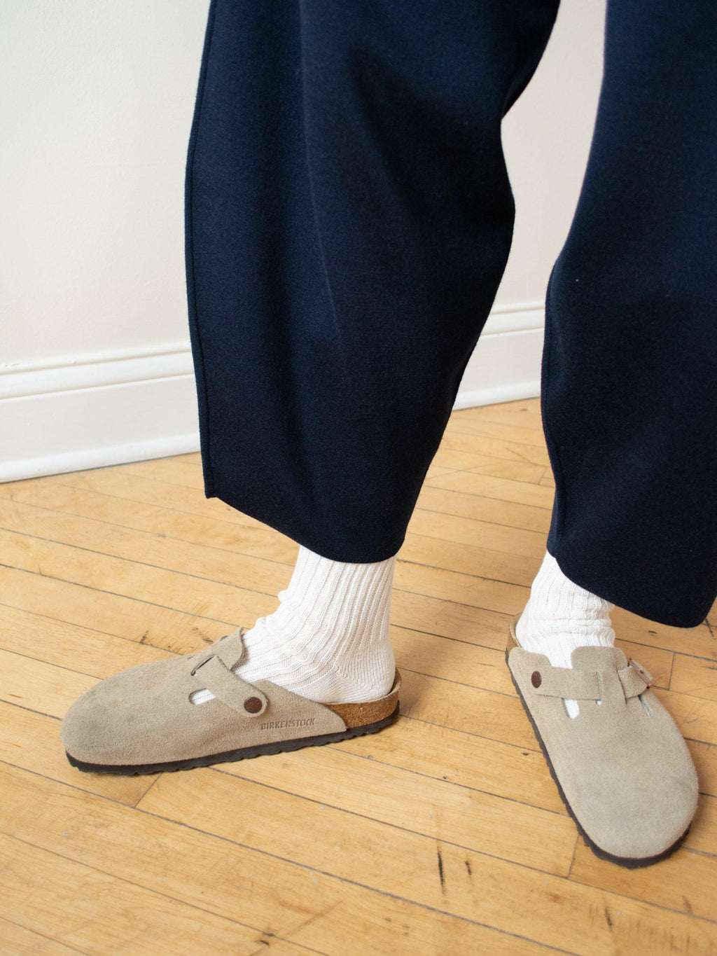 Namu Shop - Ichi Antiquites Linen Rib Socks - White, Gray, Black