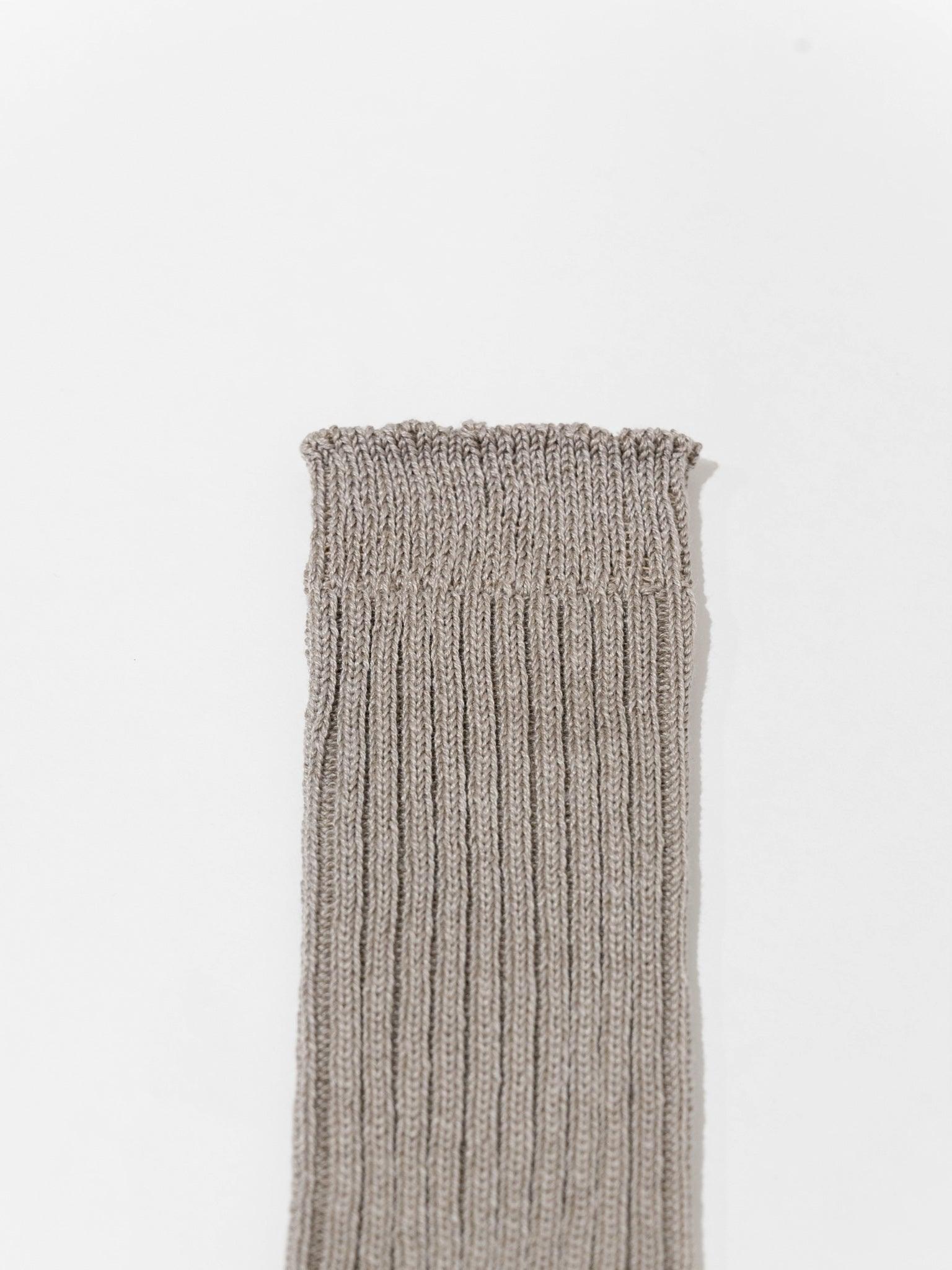 Namu Shop - Ichi Antiquites Linen Rib Socks - White, Gray, Black